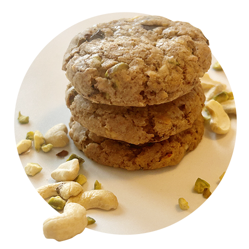 cookies cercle pistache cajou vegan